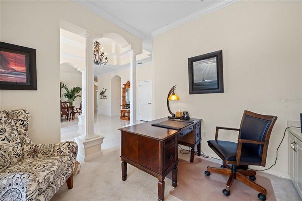 Chandelier, Home Office, Interior
