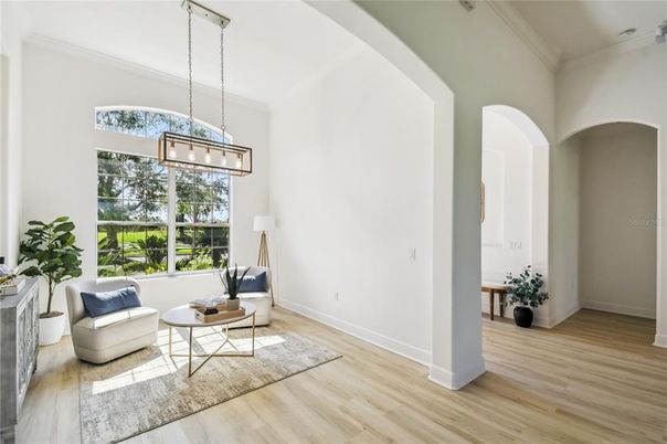 Interior, Living room, Pendant Lights, Wood Texture Flooring