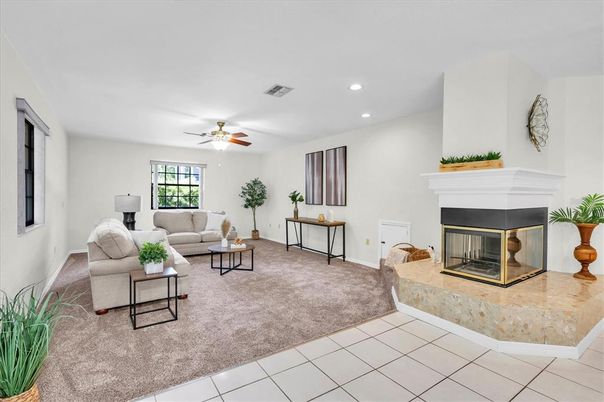 Fireplace, Interior, Living room, Recessed Lighting