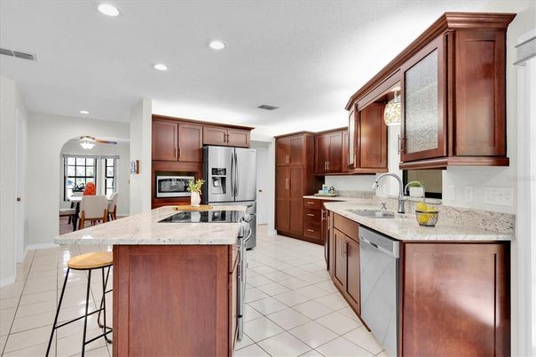 Dining room, Interior, Kitchen, Recessed Lighting, Stainless Steel Appliances