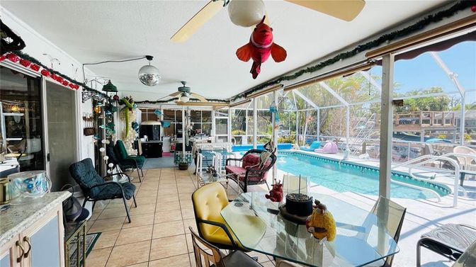 Dining room, Glass Ceilings, Interior, Pool, Sun Room