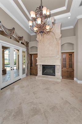 Chandelier, Fireplace, Interior, Recessed Lighting