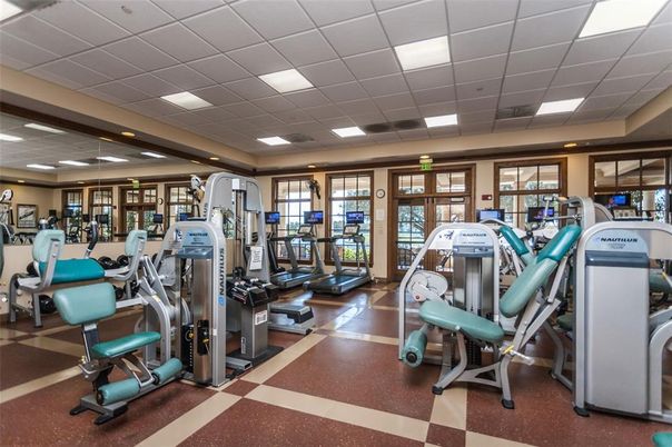 Fitness Equipment, Gym, Interior, Recessed Lighting