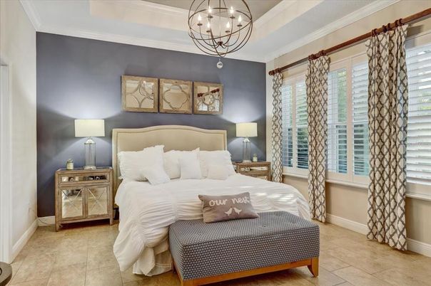 Bedroom, Interior, Pendant Lights