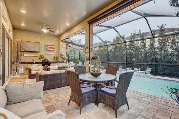 Dining room, Glass Ceilings, Interior, Pool, Recessed Lighting, Sun Room