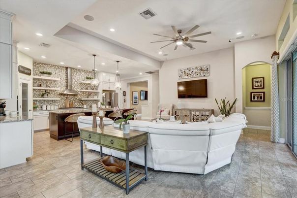 Interior, Kitchen, Living room, Pendant Lights, Recessed Lighting