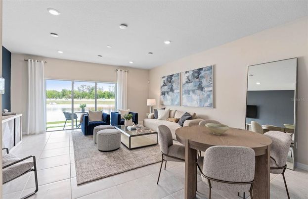 Dining room, Interior, Living room, Recessed Lighting