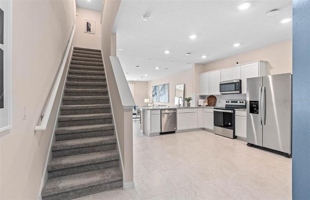 Interior, Kitchen, Recessed Lighting, Stainless Steel Appliances