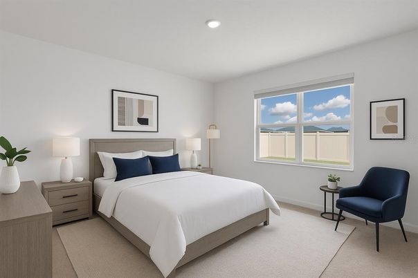 Bedroom, Interior, Recessed Lighting
