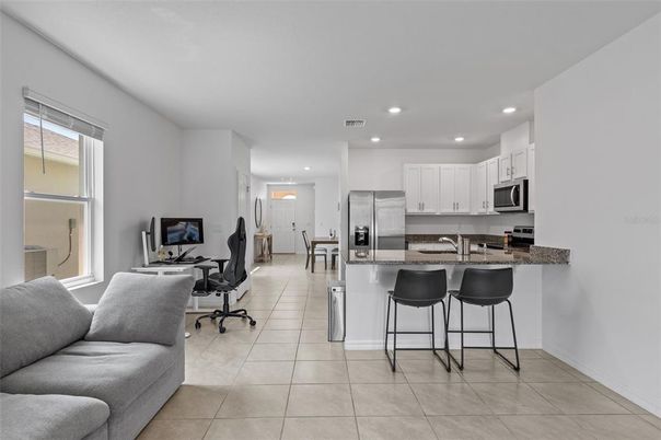 Home Office, Interior, Kitchen, Recessed Lighting, Stainless Steel Appliances