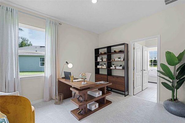 Home Office, Interior, Recessed Lighting