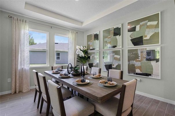 Dining room, Interior, Wood Texture Flooring