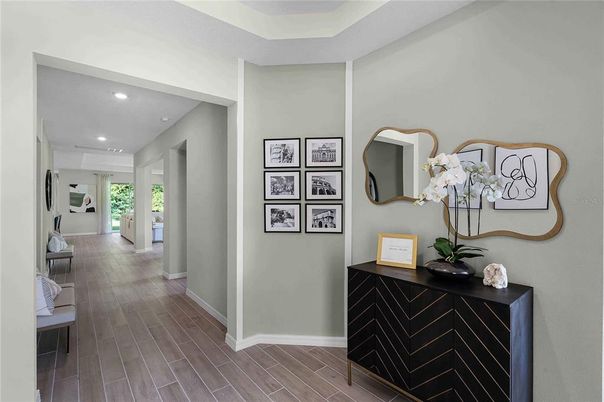 Interior, Recessed Lighting, Wood Texture Flooring