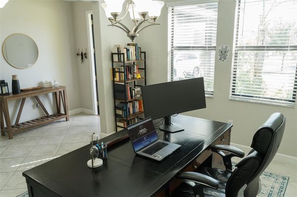 Chandelier, Home Office, Interior