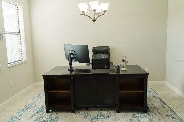 Chandelier, Home Office, Interior