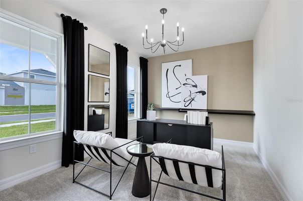 Chandelier, Home Office, Interior