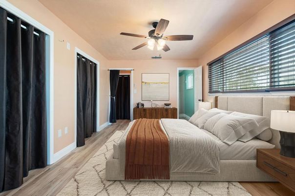 Bedroom, Interior, Wood Texture Flooring