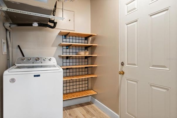 Interior, Utility Closets, Washer, Wood Texture Flooring