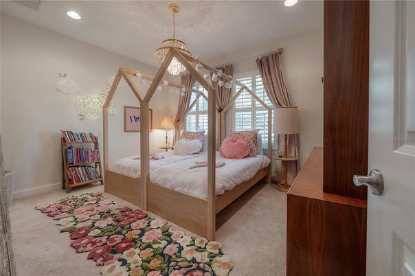Bedroom, Interior, Pendant Lights, Recessed Lighting