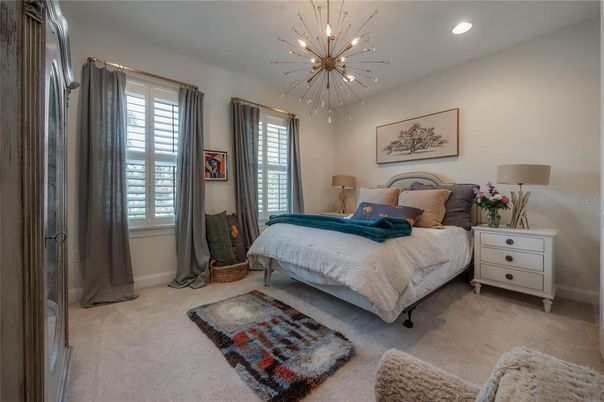 Bedroom, Interior, Pendant Lights, Recessed Lighting