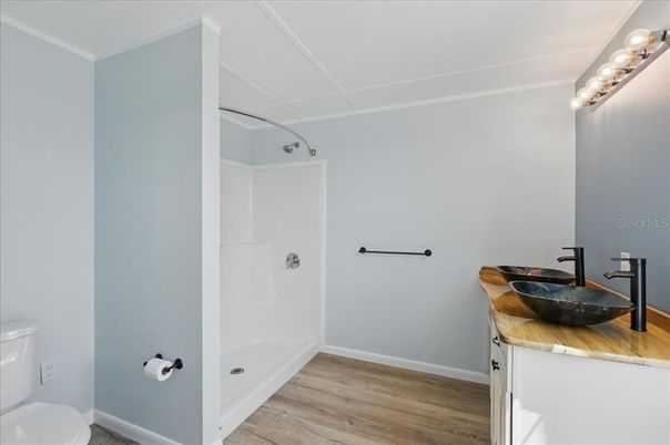 Bathroom, Interior, Wood Texture Flooring