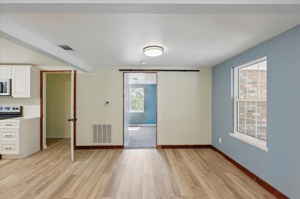 Empty room, Interior, Kitchen, Wood Texture Flooring