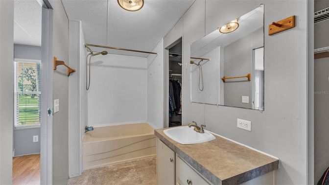Bathroom, Interior, Wood Texture Flooring