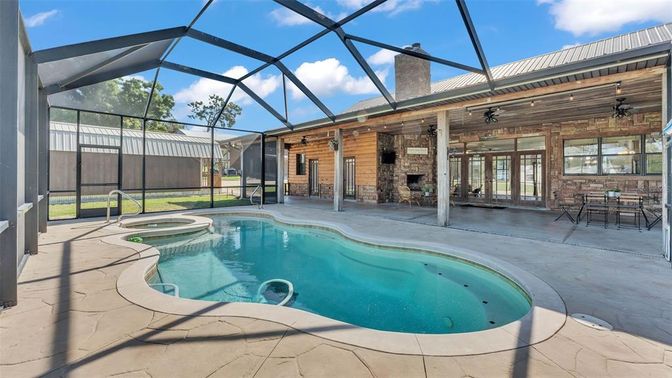 Glass Ceilings, Interior, Pool, Stone Walls, Sun Room
