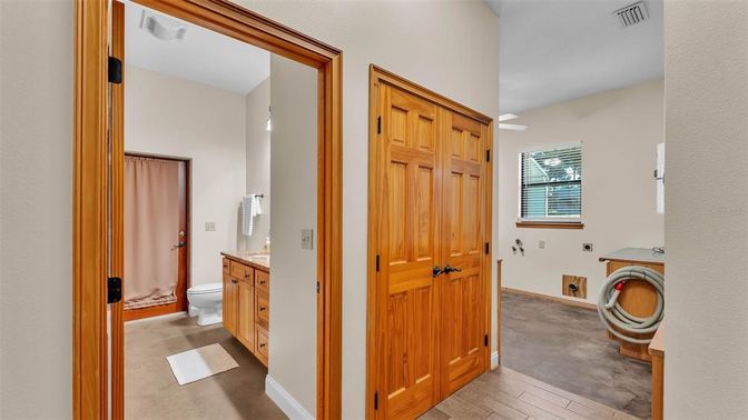 Bathroom, Interior, Wood Texture Flooring