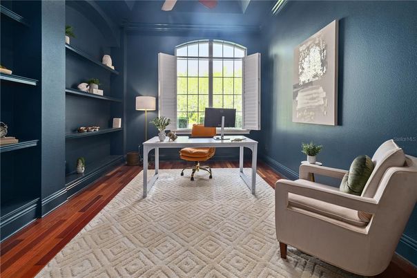 Home Office, Interior, Wood Texture Flooring