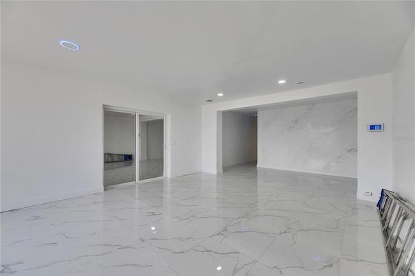 Empty room, Interior, Marble, Recessed Lighting