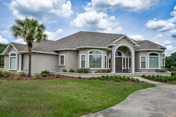 Attached, Backyard, Exterior, Facade, Mediterranean