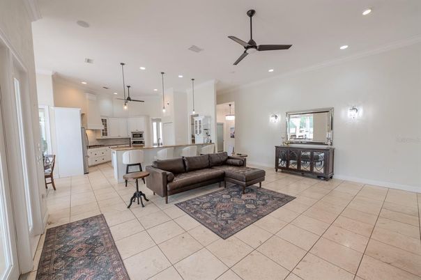 Interior, Kitchen, Living room, Pendant Lights, Recessed Lighting, Stainless Steel Appliances