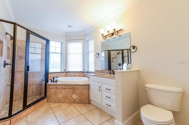 Bathroom, Glass Shower, Interior, Tile Countertops