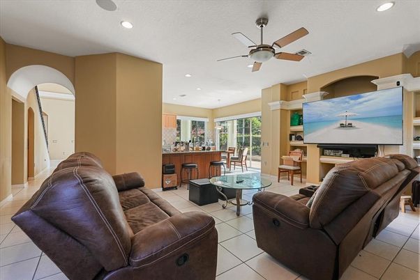 Interior, Living room, Recessed Lighting