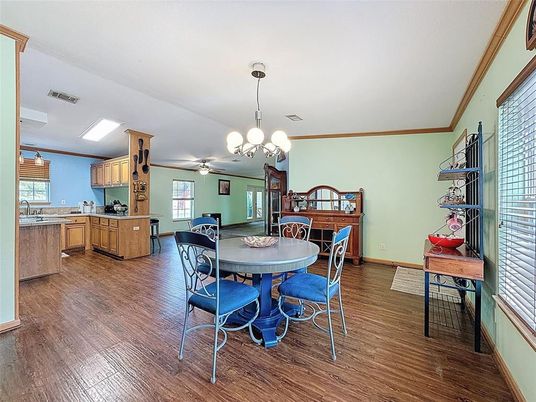 Chandelier, Dining room, Interior, Kitchen, Pendant Lights, Wood Texture Flooring