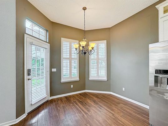 Chandelier, Empty room, Interior, Wood Texture Flooring