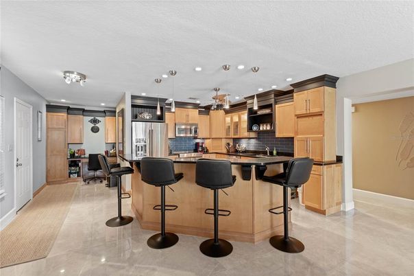 Interior, Kitchen, Pendant Lights, Recessed Lighting, Stainless Steel Appliances