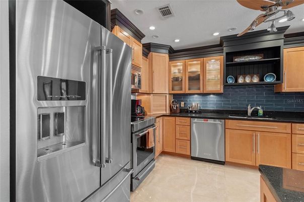 Interior, Kitchen, Recessed Lighting, Stainless Steel Appliances