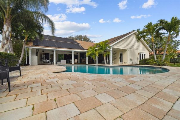 Exterior, Pool, Solar Panels
