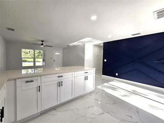 Interior, Kitchen, Marble, Recessed Lighting