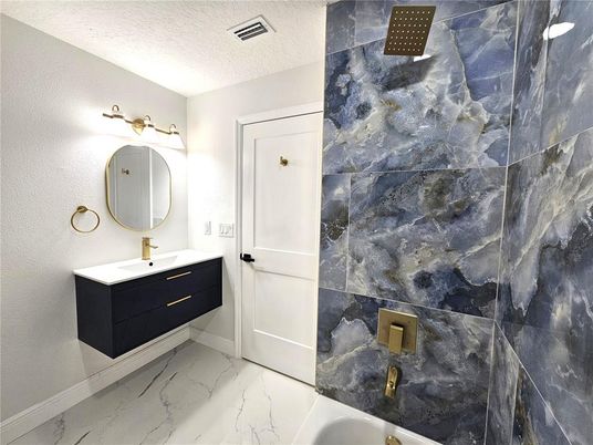Bathroom, Dual Sink Vanities, Interior, Marble