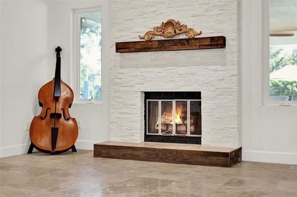 Fireplace, Interior, Stone Walls