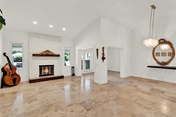 Fireplace, Interior, Pendant Lights, Piano, Recessed Lighting