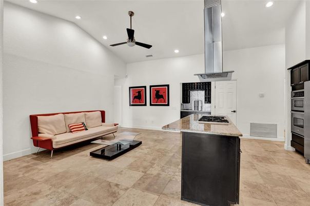 Interior, Kitchen, Living room, Recessed Lighting