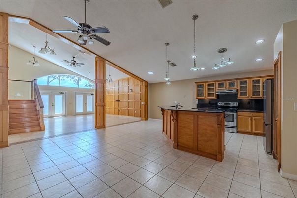 Interior, Kitchen, Pendant Lights, Recessed Lighting