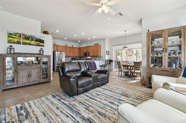 Dining room, Interior, Kitchen, Living room, Pendant Lights, Recessed Lighting, Stainless Steel Appliances