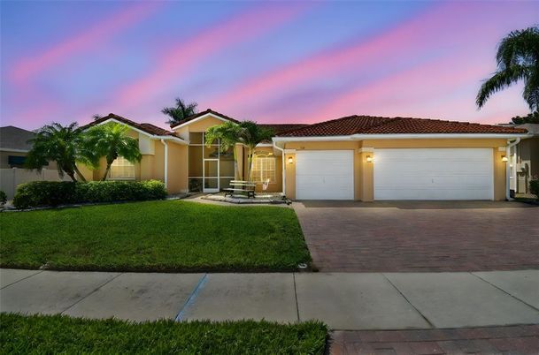 Attached, Backyard, Exterior, Facade, Mediterranean