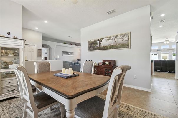 Dining room, Interior, Recessed Lighting
