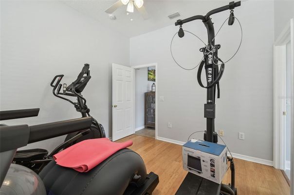 Fitness Equipment, Interior, Wood Texture Flooring